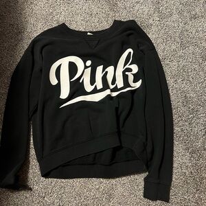 Victoria's Secret PINK Black Top with White Accents